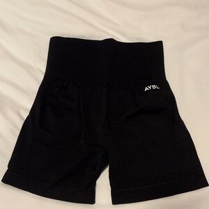 AYBL Jet Black High-Rise Shorts